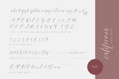 the handwritten font and numbers are all in different colors, shapes, and sizes