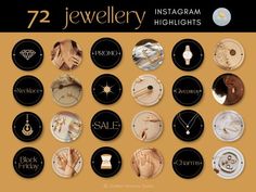 Black instagram highlight Cohesive Instagram Feed, Icon Jewelry, Dark Jewelry