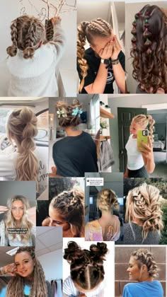 Chloe Hairstyles, Country Girl Hairstyles, Hair Collage, Hairstyle Hacks, Rapunzel Disney, Shaggy Short Hair