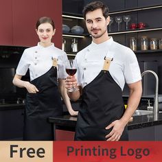 Cooking Clothes, Cook Clothes, Black Chef, Chef Shirts, Staff Uniforms, Hospitality Uniform