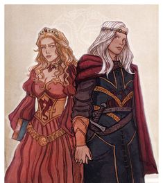 Alysanne Targaryen, Daena Targaryen, Daenerys And Jon, Fire And Blood, Targaryen Art, Fantasy Love, Targaryen Aesthetic