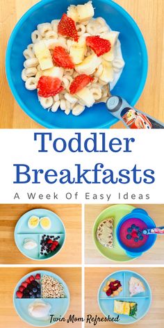 Meal Ideas For The Week, Breakfast Meal Ideas, Breakfast Toddler, Breakfast Food Ideas, Kid Friendly Breakfast, Healthy Toddler Breakfast, Kid Friendly Breakfasts, Healthy Kid Friendly Meals, Easy Toddler Meals