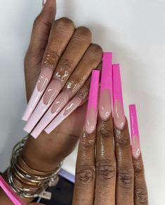 Nail Designs Bling, Pink Lifestyle, Baddie Nails, Girl Lifestyle