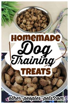 homemade dog training treats with text overlay