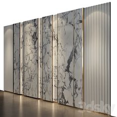 a room divider made out of marble tiles