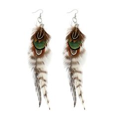 PRICES MAY VARY. Unique boho feather earrings for women girls. There are available in black, white, blue and colorful. Various styles for choose. Material: Feather, hypo-allergenic earrings hook, beads, comfortable for daily wear. Size: Length about 14.5 cm/5.7 inch, lightweight. Please note each one will be slight different from each other, but all feathers are well selected & inspected. Occasions: You can wear the colorful feather earrings in daily life, theme party, wedding, halloween...Natio Boho Feathers, Feather Crafts, Colorful Feathers, Bohemian Earrings, Boho Bohemian, Feather Earrings, Women Girl, Bohemian Style, Daily Wear