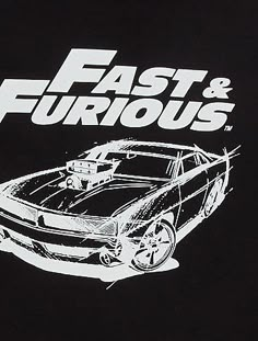 a black t - shirt with the words fast and fabulous on it