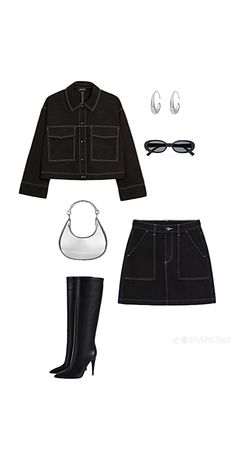 Cool Black Outfits, Good Fashion Sense, Old Money Winter, Scandi Fashion, Ny Outfits, Good Fashion, Business Outfits Women, Looks Party, Black Outfits