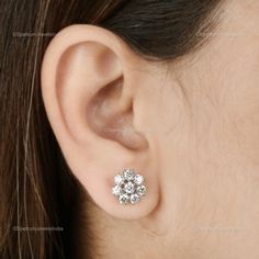 ✧✧Welcome To Our Shop Spectrum Jewels India✧✧ Start your 'diamond' affair right away with Spectrum Jewels! We have a remarkable collection of designer diamond Stud earrings that is sure to meet your every need and compliment you on every occasion. Build your collection with designer diamond Stud earrings from us. We take pride because care and meticulousness are practiced when manufacturing diamond stud earrings and diamond jewellery. Make a statement, grab attention with these designer diamond Aesthetic Diamond, White Gold Earrings Studs, White Gold Studs, Wedding Aesthetic, Diamond Stud Earrings, Emerald Earrings, Yellow Gold Bracelet, Diamond Hoop Earrings, Yellow Gold Earring