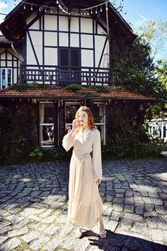 Wrap Silk Robe Long Sleeves in Beige Handmade item - perfect French seam - The model is 5'7 tall and wearing size S. Sizing details - Please choose sizes carefully as we provided a very detailed sizing guide. We may not be able to check the notes and will mainly focus on the size you choose on your order. - If you're not sure with sizing you can send us your information to get help before placing an order. - For complex custom request, we will charge an extra 50% of the item cost. Custom and per Silk Robe Long Vintage, Long-sleeved Cream Summer Robe, Silk Robe Long, Silk Robe, French Seam, Pajama Robe, Womens Robes, Hanoi, Natural Dyes