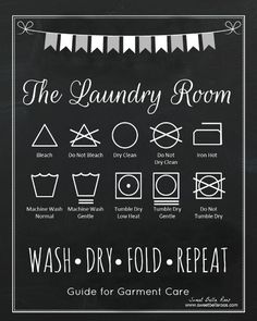 the laundry room wash dry fold repeat guide for garment care