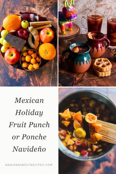 mexican holiday fruit punch or ponche naviddeno