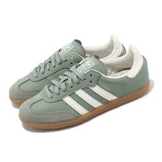 ad eBay - adidas Originasl Samba OG W Silver Green White Gum Women Casual Shoes IE7011 
 
 * S/N:  IE7011
 
 * Color:  SILVER GREEN / CHALK WHITE / GUM
 
 * Made In:  Vietnam
 
 * Condition:  Brand New With Box
 
. Silver Green Sambas, Green Sambas, Samba Shoes, Green Adidas, Women Casual Shoes, Chalk White, Swag Shoes, Summer Skirts, Pleated Midi Skirt