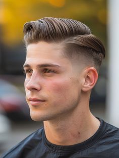 Exploring 33 Diverse Slicked Back Hair Men Styles from Classic to Modern Textured Looks Slicked Back Hair Men, Fringe Styles, Boring Hair, Medium Short Hair, Slick Back, Slicked Back Hair, Oval Face Shapes, Fringe Hairstyles