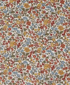 an old flowery fabric with many different colors