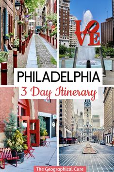 Pinterest pin for 3 days in Philadelphia 1 Day In Philadelphia, Philadelphia Things To Do In One Day, Best Place To Stay In Philadelphia, Visiting Philadelphia, Philadelphia Aesthetic