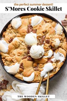 the perfect summer dessert s'mores cookie skillet