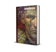 the front cover of twilight falling by paul kremp, with an image of a man's face and cross on his forehead