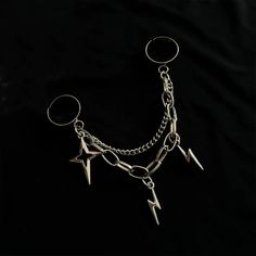 𝔇𝔢𝔱𝔞𝔦𝔩𝔰 Style: Darkwear, Goth, Kawaii Goth Materials: Alloy metal & Pu leather Quantity: 1 pc This Kawaii Goth Bat Doll ring set is a great accessory for your outfit. It features a chained rings structure & cute pendants, available in black & white. Enjoy free shipping with a purchase of over 80$ Gothic Female, Cute Pendants, Accessories Gothic, Goth Kawaii, Chain Accessories, Kawaii Goth, Stockings Legs, Belt Jewelry, Jewelry Choker