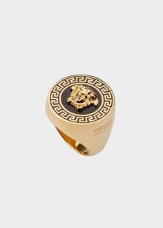 Versace Ring Mens, Gold Ring For Men, Versace Ring, Mens Ring Designs, Expensive Jewelry Luxury, Versace Gold, Mens Rings Fashion, Designer Rings, Mens Gold Jewelry