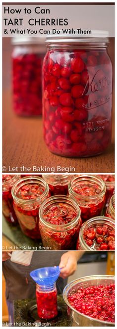 jars filled with jelly beans sitting on top of a table