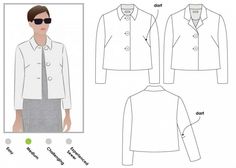 a woman's jacket and skirt sewing pattern