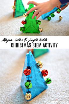 Stem Activity For Kids, Christmas Stem Activities, Christmas Activities For Toddlers, Mini Christmas Trees, Magna Tiles, Christmas Science, Christmas Stem