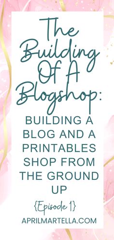 the building of a blogshop with text overlaying it and an image of flowers