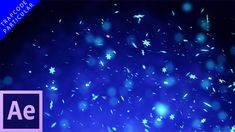 an image of snow flakes in the dark blue night sky with text overlay