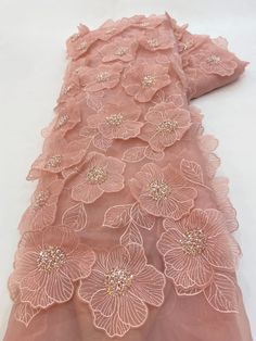 This high quality Fabric is measured in 5 Yards With Embroidered Beading and Sequin. It is soft, very delicate and beautiful. This high Quality Fabric is made with Fashion embroidered rhinestones can be used in making party wedding dresses, skirts, shawls, scarves and other other fashion apparels as you would like. Size : Length : 5 yards (180 inch). Width: 50 inch (Please allow slight deviation for the measurement data ,±1 inch) Material: 100% Polyester, Tulle Lace Fabric, Eco-Friendly embroide Robe Diy, Flower Prom Dress, Beaded Fabric, Pink 3d, Beaded Lace Fabric, Nigerian Lace, Embroidered Velvet, Beaded Tulle, 3d Rose