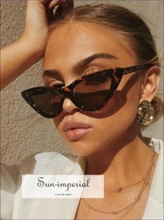 Sun-Imperial - Fashion Woman Sunglasses Vintage Retro Triangular Cat Eye Glasses Transparent Lens – SUN-IMPERIAL Types Of Sunglasses, Funky Sunglasses, Imperial Fashion, Vintage Sunglasses Retro, Sunglasses Outfit, Michelle Pfeiffer, نظارات شمسية, Fall 24, Fashion Eyewear