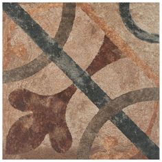 a rug with an abstract design on it