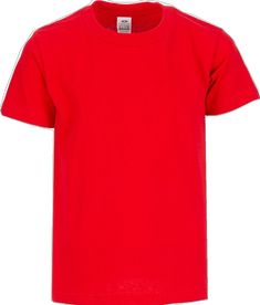 Sporty Solid Color Cotton T-shirt, Sporty Solid Cotton T-shirt, Sporty Plain Short Sleeve T-shirt, Casual Red Plain T-shirt, Red Plain Crew Neck Shirt, Red Crew Neck Plain Shirt, Basic Solid Pre-shrunk T-shirt, Sporty Red Crew Neck T-shirt, Pro Club