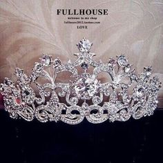 ♡ @PeruvianGirly20 ♡ Quinceanera Crown, Rhinestone Tiara, Bride Hair Accessories, Head Jewelry, Crystal Tiaras, Crystal Accessories, Rhinestone Wedding