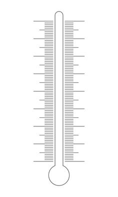 a thermometer is shown in black and white, with lines drawn across it