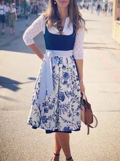 Affordable price buy Dresses on Zolucky, SPU: 29413DR786726, Color: Blue, Accessories:Belt, Waistlines:Natural. Oktoberfest Outfit Women, Dirndl Dress Traditional, German Dress, Oktoberfest Outfit, Dress Name, Three Quarter Sleeve Dresses, Dirndl Dress, Lace Formal Dress, Fashion Catalogue