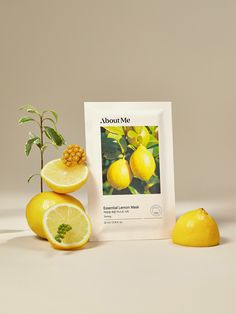 Editor's NoteThis essential lemon mask sheet is a toning mask containing Citrus Limon (Lemon) fruit extract that helps cleanse your skin. - Natural 100% pure cotton mask sheet fabric- Moist water essence type that absorbs cleanly- The hypoallergenic mask sheet- Containing Citrus Limon (Lemon) fruit extractVolume- 22ml Product Information- Made in KOREA- By ABOUT ME Lemon Mask, Mask Photography, Natural Mask, Lemon Fruit, Food Lab, Facial Sheet Mask, Mask Sheet, Food Packaging Design, Skin Care Mask