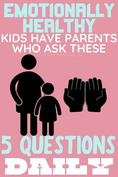 a poster with the words 5 questions daily on it and an image of two people holding hands