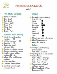 a printable worksheet with numbers and symbols for preschool to use in the classroom