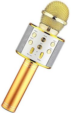 an old fashioned microphone on a white background