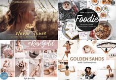 a collage of photos with the words golden sands