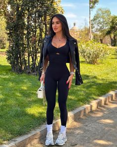 Loving our new Double Cross Active Jumpsuits in Black 🖤 Gym Ootd, Slay Outfits, Motivation Fitness, Sporty Outfits, Body Goals