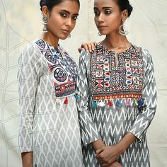 Ikat Suits Cotton, Ikat Kurta Designs Latest, Ikat Kurta Designs Cotton, Jaypore Kurti Designs, Ikat Kurti Designs, Ikat Kurta Designs, Yoke Designs For Kurtis, Yoke Designs, Designs For Kurtis