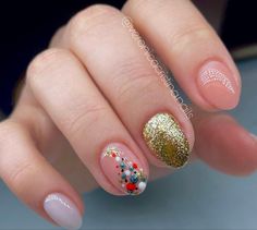 Christmas Nails 2023 Short, Almond Shaped Nails Short, Holiday Nails 2023, Long Nail Art Designs, Cuticle Tattoos, 2023 Manicure, Y2k Nail Art, Short Christmas Nails, Y2k Nail