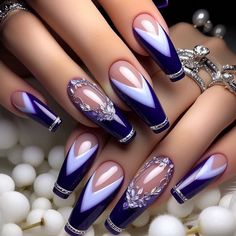 Purple French Manicure, Cozy Colors, Fall Nail Ideas, Beauty Nails Design, Cute Spring Nails, Spring Nail Designs, Coffin Press On Nails, Nails Colors