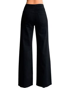 Item No. 786081 This baggy jeans made with stretchy and breathable fabric, so that you will feel free in all positions when sitting or squatting Elevate your style with high-waisted wide leg jeans that flatter different body shapes, visually elongating your leg line while providing a smoothing effect for a slimmer appearance. Emphasize your waistline and feel confident with this fashionable choice With classic five-pocket design, these jeans offer both functionality and style. You'll have plenty Trendy Stretch Wide-leg Jeans, Black High-waisted Flare Jeans, Trendy Wide-leg Stretch Jeans, Black High Waist Denim Wide Leg Pants, High Waist Black Denim Wide Leg Pants, Black High Waist Wide Leg Denim Pants, Versatile Black Cotton Jeans, Black Versatile Cotton Jeans, Stretch Wide Leg Jeans For Streetwear