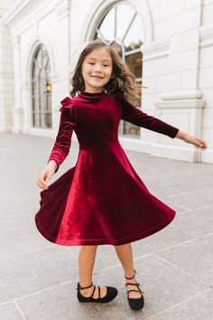 Ivy City Co | Mini La La Lady Dress in Wine Velvet Christmas Dress, Ivy City Co, Twinkly Lights, Dress Code Wedding, Lady Dress, Girls Christmas Dresses