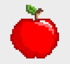 An adorable apple pixel art cross stitch pattern, perfect for a quick fall and back-to-school project! 28 stitches wide by 31 stitches long.  Colors at your discretion. 9 colors used total.  Listing includes 1 pattern done 3 different ways (4 sheets total). Poppy Pixel Art, Apple Pixel Art, Grape Pixel Art, Pixel Art Bush, Cross Stitch Apple, Art Cross Stitch, Student Accommodation, Stitch Art, School Project