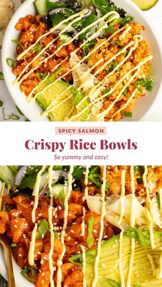 If you have leftover white rice, these Spicy Salmon Crispy Rice Bowls are calling your name! We took everything we love about spicy salmon sushi rolls and put it all together in — you guessed it — a bowl. One part spicy salmon, one part crispy rice, and one part cucumber salad.