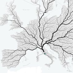 a black and white map shows the location of several rivers that are connected to each other